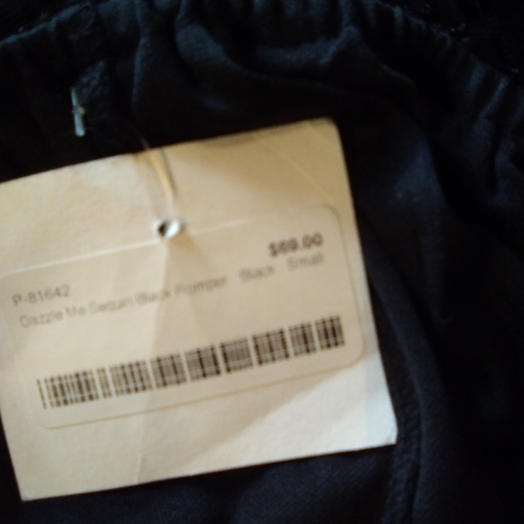 Cousin Couture black Sleeveless romper sequins Sz S - Picture 5 of 8